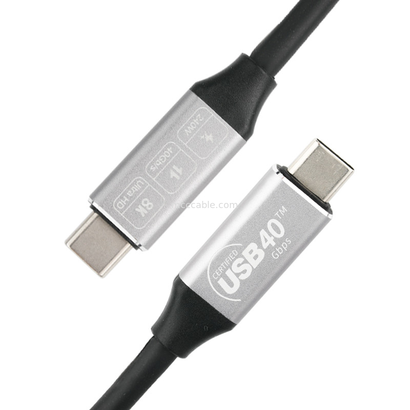 Kabel ekstensi usb kecepatan tinggi USB Type-C ke USB Type-C 4.0, 40Gbps