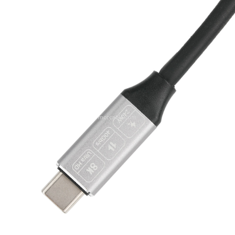 Kabel ekstensi usb kecepatan tinggi USB Type-C ke USB Type-C 4.0, 40Gbps