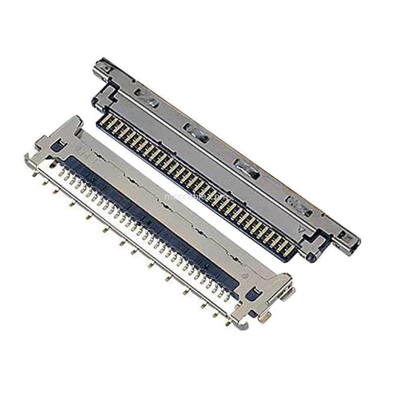 VS II 20846-020T 030T 040T 0,5 mm pitch, Konektor mikro-koaksial tipe pergaulan horizontal