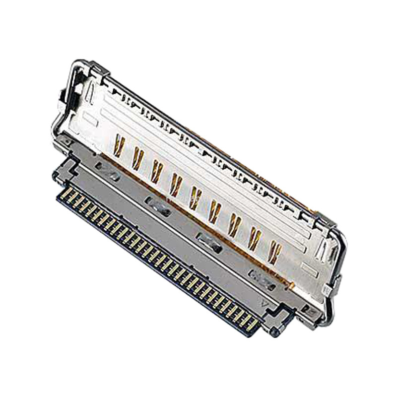 VS II 20846-020T 030T 040T 0,5 mm pitch, Konektor mikro-koaksial tipe pergaulan horizontal