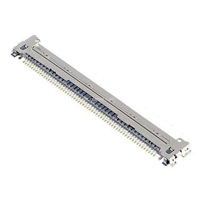60P  CAF 20858-060T-01 0,4 mm Pitch, Jenis Pasangan Horizontal FPC Plug Connector dengan Kunci Mekanis