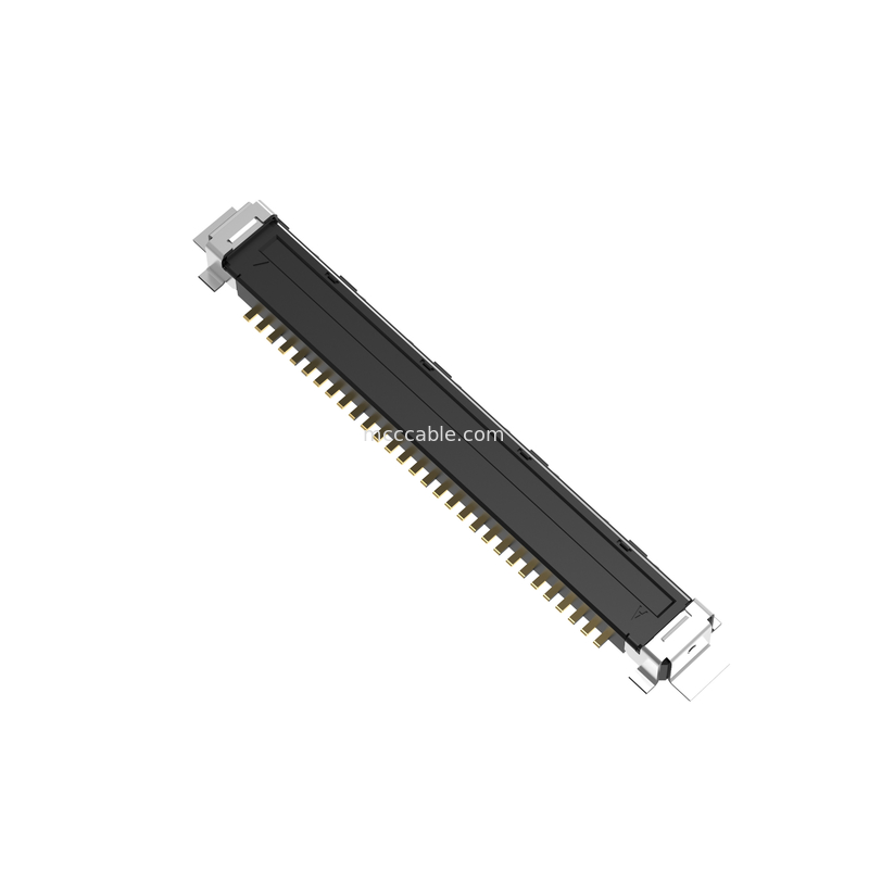 20437-030T-01 Jenis pasang horisontal Konektor mikro-koaksial dengan kunci mekanik 30Pin 40P 50P 0,4 mm pitch