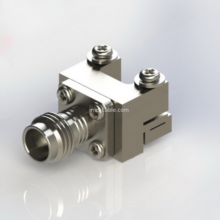 Konektor Koaksial RF Sekat 1,85 Mm Solderless Edge Mount Konektor Lurus RF PCB