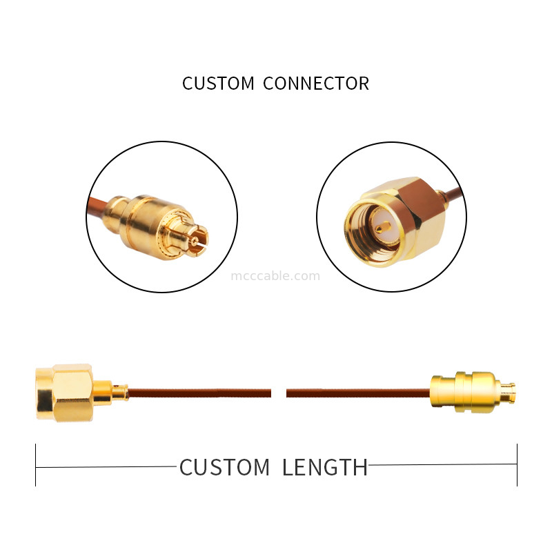 0,047 5G Kabel Coax Semi Kaku Sma Male Straight Plug Te 1996771-1 Ke Smpm Female Jack