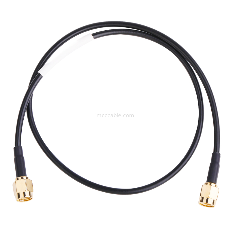 RF konektor 50ohm Impedansi Lmr100 RF Koaksial Kabel hitam lcd lvds kabel samtec kabel kecepatan tinggi