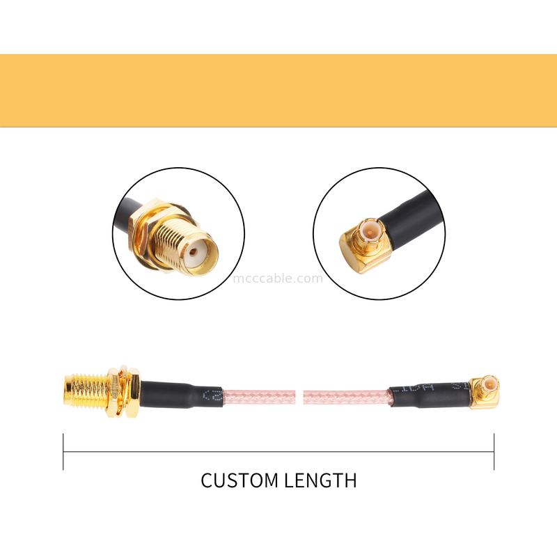 Rakitan Kabel Rg316 Kabel Koaksial Ke Konektor Rf Kabel kecepatan tinggi samtec ROHS