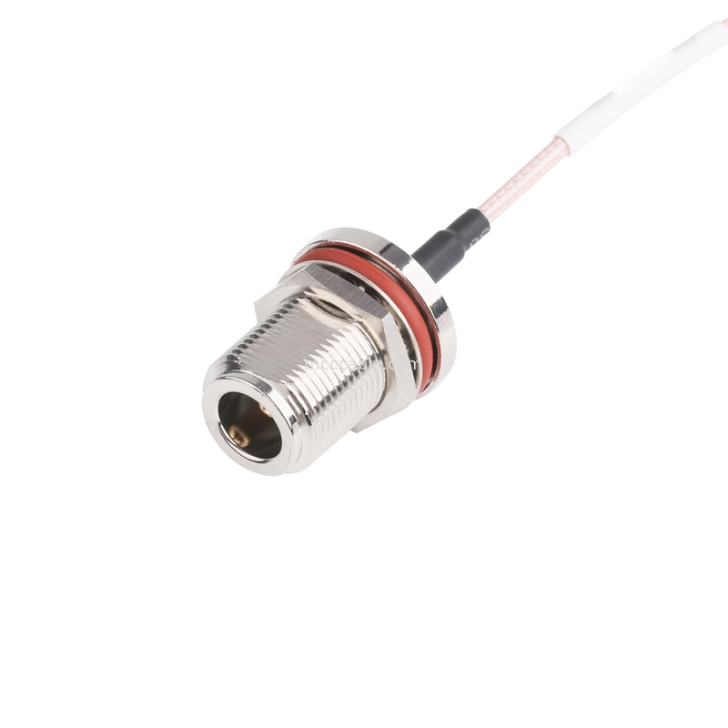 N Type Female Rf Coaxial Connector Mini Lurus samtec kabel kecepatan tinggi