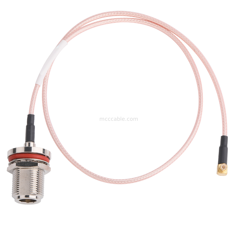 N Type Female Rf Coaxial Connector Mini Lurus samtec kabel kecepatan tinggi