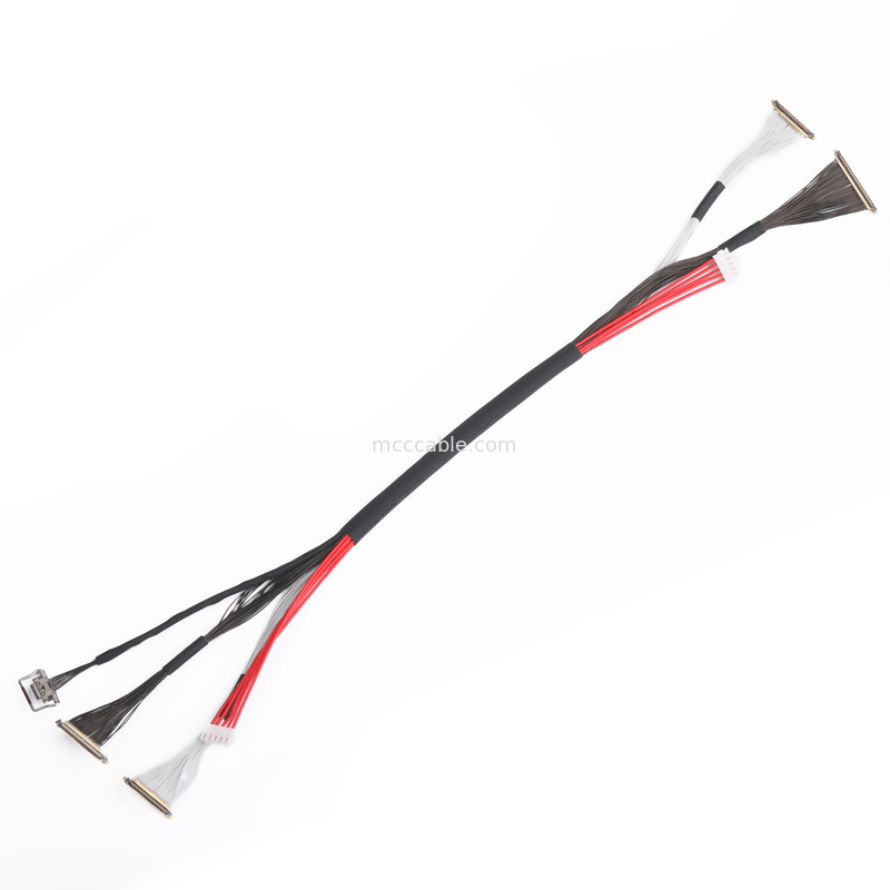 20531 50P Vertical Mating Micro Coaxial Cable 20531-050t-02 0.25mm Konektor Sudut Kanan