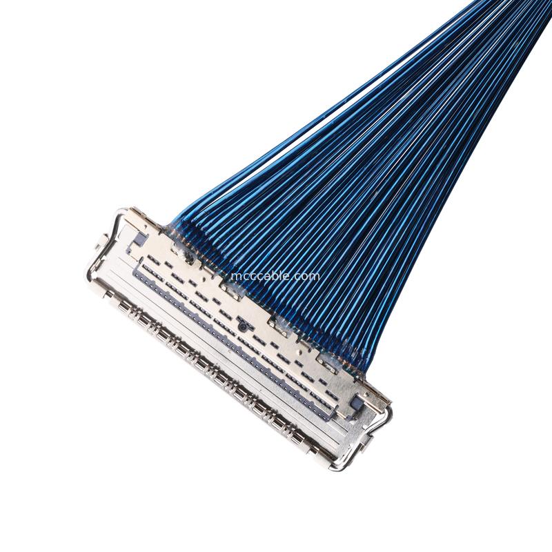 IDC CABLE 20679 20729 Seri 20679-050T-01 50P 0.4mm Pitch Horizontal Mating Kabel Koaksial Miniatur kustomisasi