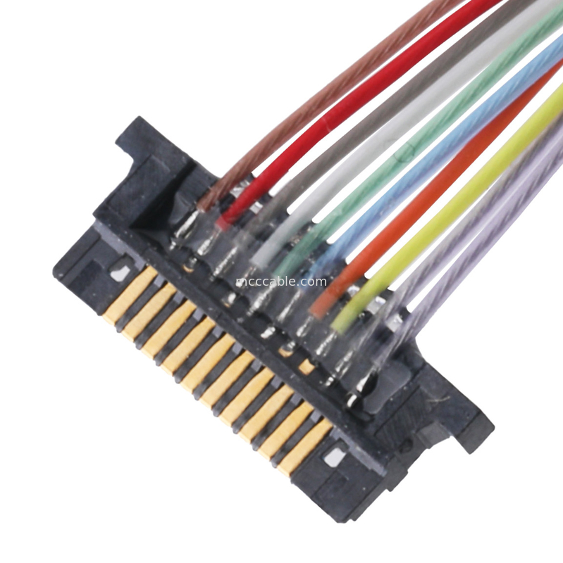 Konektor Kabel Coaxial Lvds Untuk Monitor Lcd DW-5 20598-010T-02 Pitch 0,5mm 10 Pin