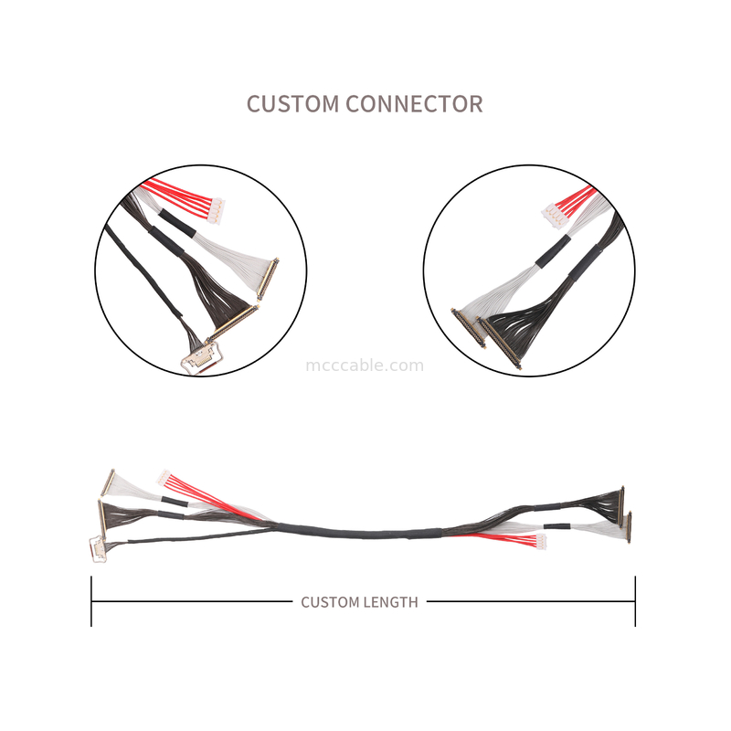 Pitch 0.25mm 20531-034T-01 Untuk 20633-210T-02S 0.25 mm kabel kustomisasi
