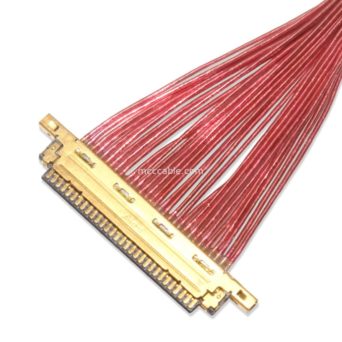 SGC EDP LVDS Kabel Koaksial 0,5mm Pitch 20453-330t-13 Untuk 20453-340t-13 30P 40P kustomisasi OEM / ODM