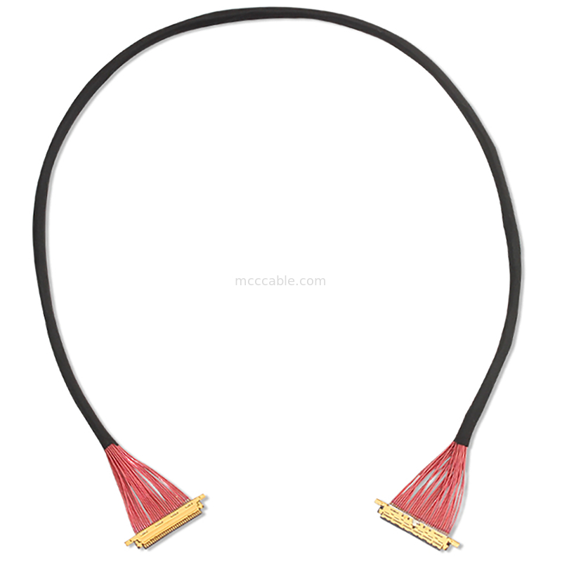 SGC EDP LVDS Kabel Koaksial 0,5mm Pitch 20453-330t-13 Untuk 20453-340t-13 30P 40P kustomisasi OEM / ODM