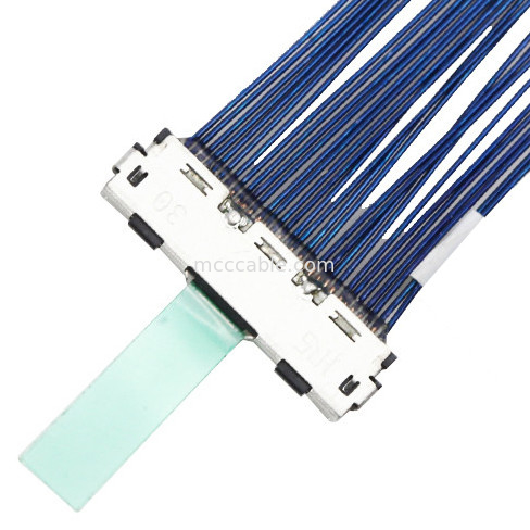 0.5mm Pitch  30P Kabel Koaksial Mikro Lvds Kabel Koaksial DF80D-30P-0.5SD