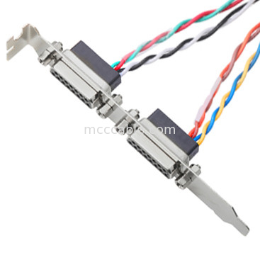 2 Pasang Kabel Lvds Konektor Db15 Perempuan 15 Pin 205205-2 Listrik Ke 40 Pin