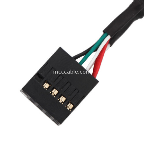 Rakitan Kabel Harness Kawat Panjang HSG 100mm 2 × 5 Pin Hitam Ke PHD-2 × 5P