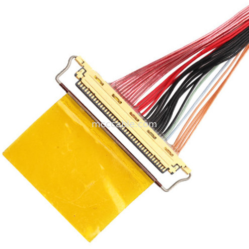 36AWG Lvds Kabel Majelis I  20453-240t-01 Untuk 20453-240t-01 40P 0.4mm Pitch