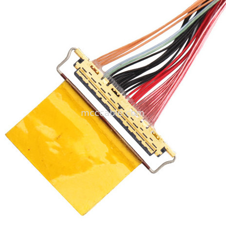36AWG Lvds Kabel Majelis I  20453-240t-01 Untuk 20453-240t-01 40P 0.4mm Pitch