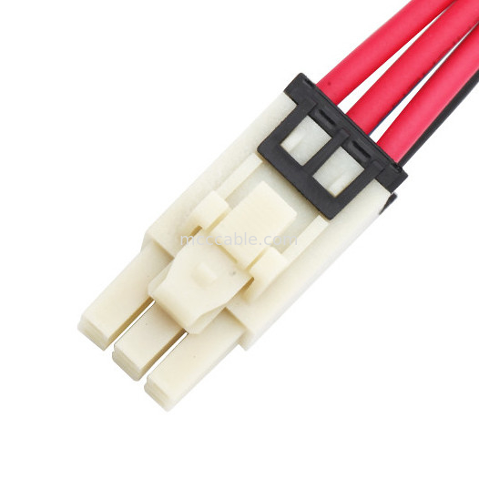 6 Pin 100mm Panjang Kawat Harness Majelis Molex 1722582106 Sampai 4 Pin TE 208130-1