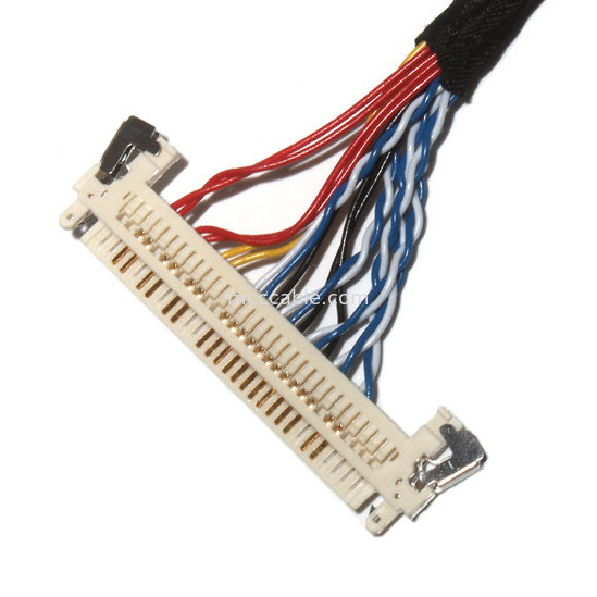 Sesuaikan Panjang 2.0mm Pitch Lvds Kabel Majelis 30 Pin  DF11-24DS-2C Untuk FI-X3OHL OEM / ODM
