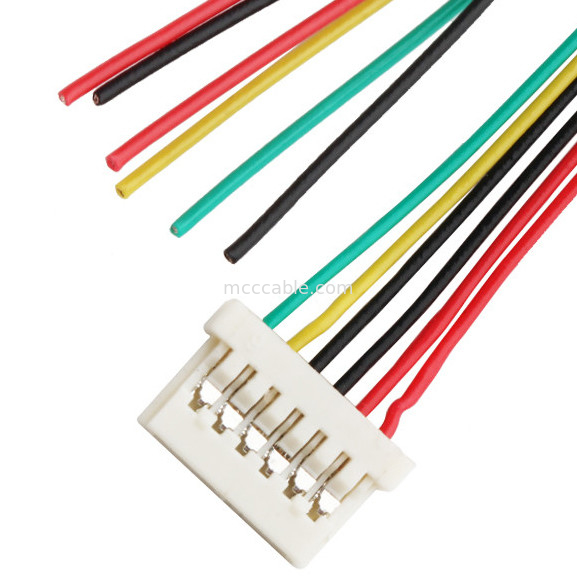 6DS 1.25mm Pitch  DF14 Lvds Majelis Kabel Crimping 6 Pin konektor layar lvds