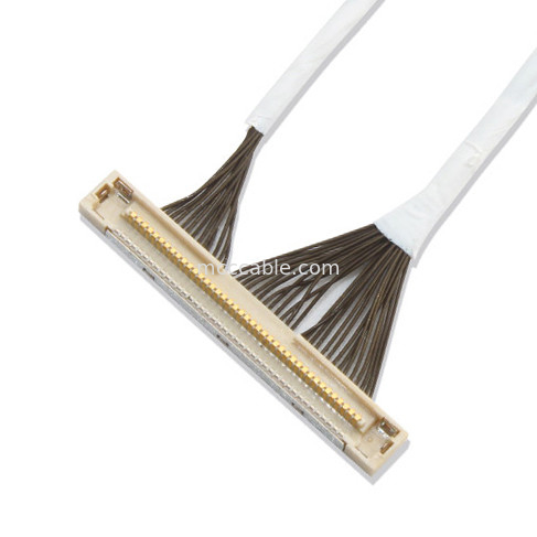 46 AWG 42 AWG Micro Coax Cable DF36 40P 0.4SD 150MM Panjang konektor layar lvds