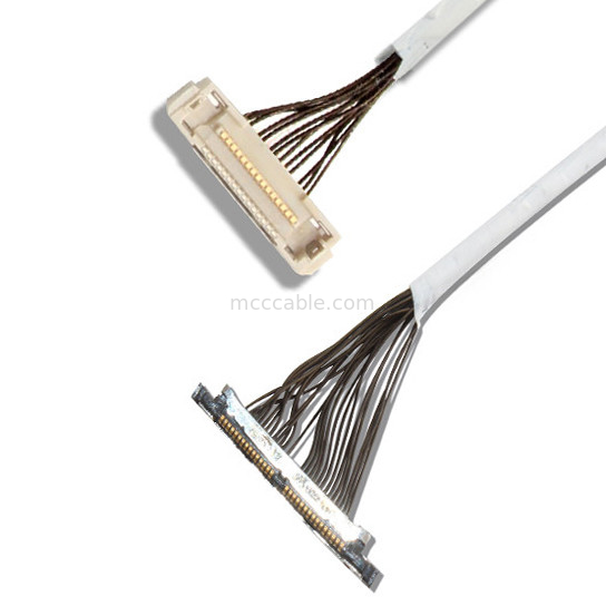 46 AWG 42 AWG Micro Coax Cable DF36 40P 0.4SD 150MM Panjang konektor layar lvds