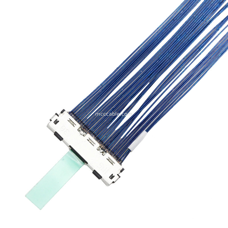 0.5mm Pitch  30P Kabel Koaksial Mikro Lvds Kabel Koaksial DF80D-30P-0.5SD