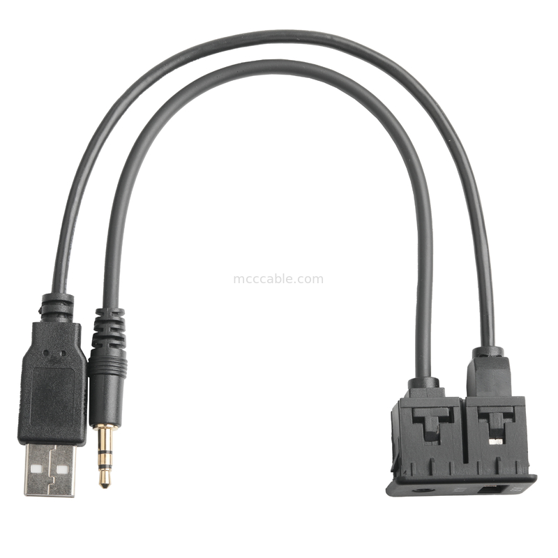 ISOBUS AUX pria Kabel Ekstensi Jack 3.5mm Stereo Untuk O Jack USB Socket Kabel