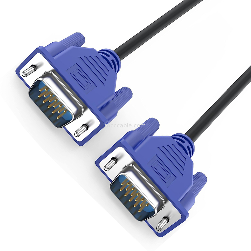 Male To Male Konektor Kabel Pita Datar Fleksibel Untuk Monitor Komputer TV