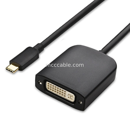 Adaptor USB Tipe C Pria ke Dvi I Wanita Untuk Proyeksi Kamera LCD