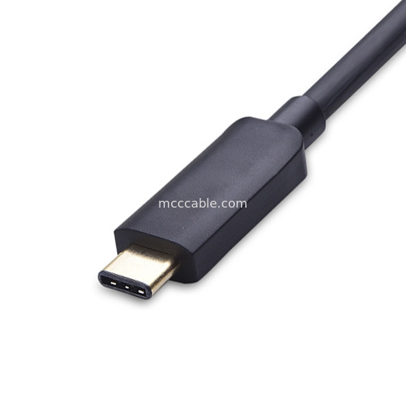 Adaptor USB Tipe C Pria ke Dvi I Wanita Untuk Proyeksi Kamera LCD