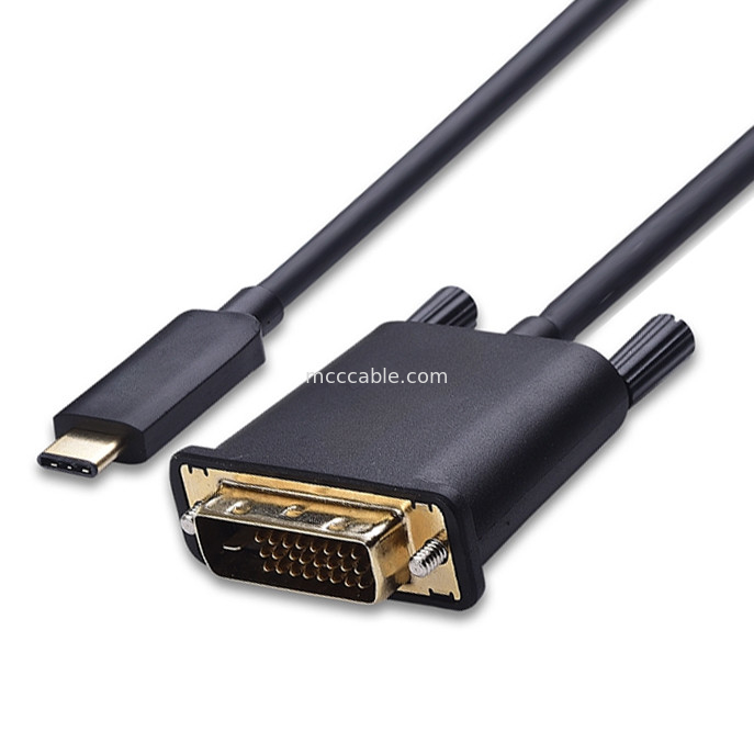 ROHS USB-C ke DVI Kabel LCD LVDS Kabel Konektor OEM / ODM