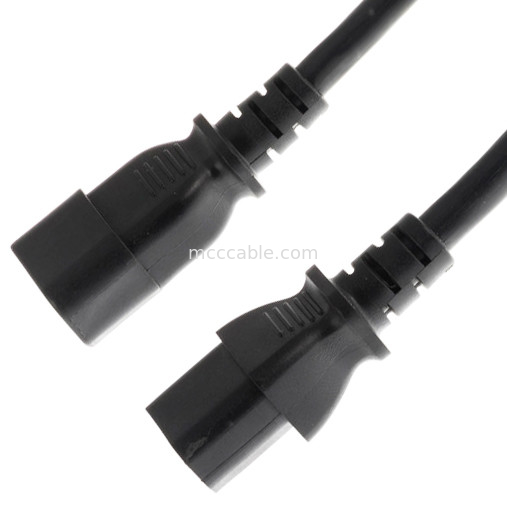 C13 ke C14 10a 250v kabel listrik 18 Awg C14 Mates Dengan C13 Outlet
