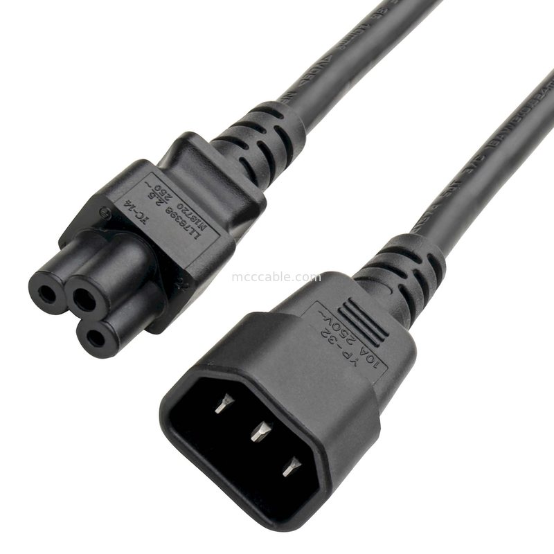Adaptor konektor C14 ke C5 kabel adaptor daya 7a 250v 18 Awg