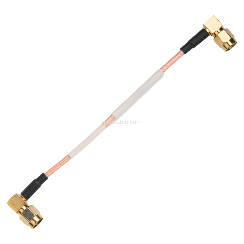 Ip67 Rohs Kabel Koaksial Khusus Ra Sma Plug Sudut Kanan Plug Rg316 Oem / Odm
