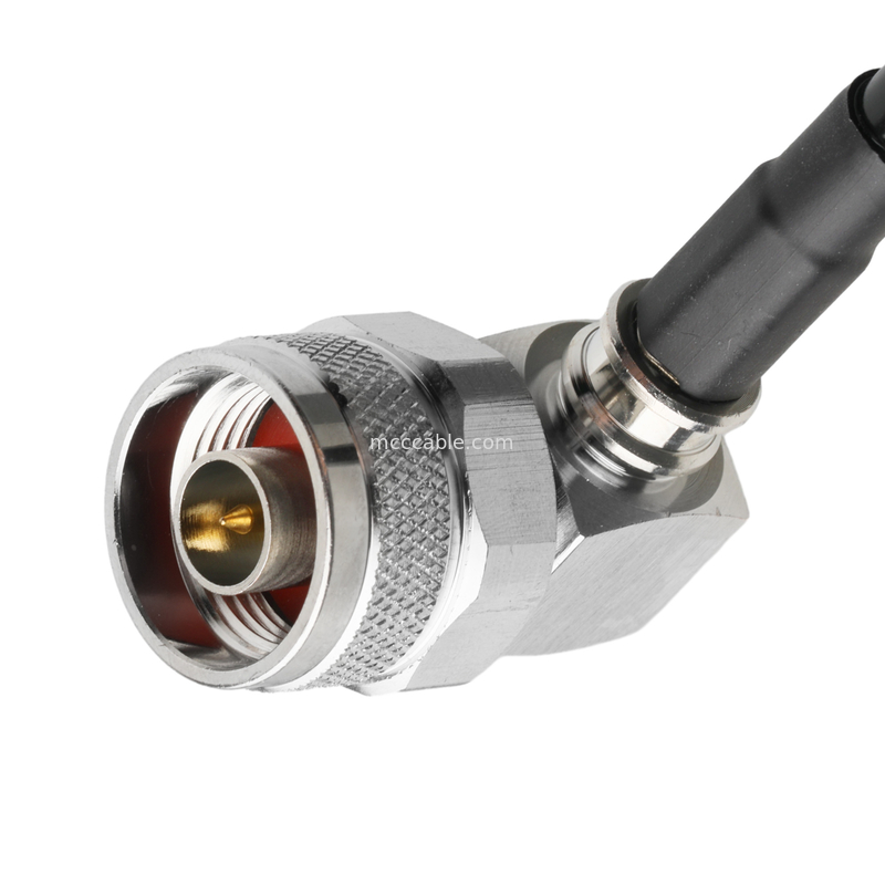 RF Connector Lmr-240 Low Loss Rf Cable Hitam Sma Male Straight Plug To N Male Plug Plug Sudut kanan