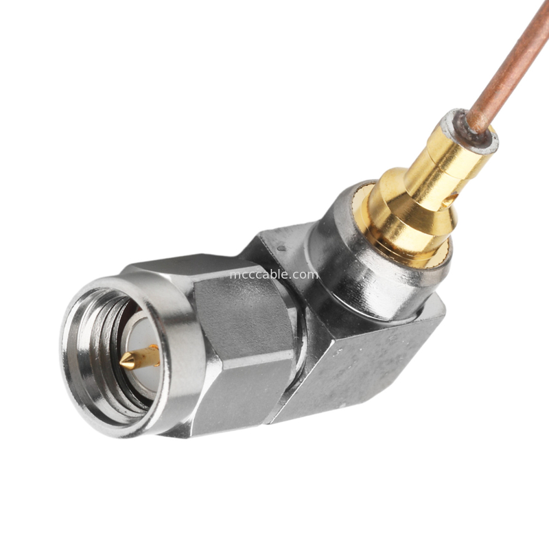 Vita 67 Smpm lurus Semi kaku Kabel koaksial Jack To Ra Sma Plug Sudut kanan Plug konektor Sro47
