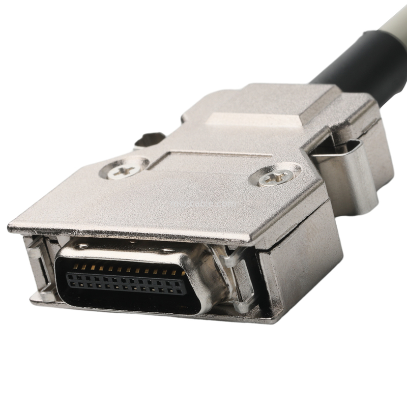 Hd D-Sub Untuk Mdr Plug Connector Cabel 14p*28 Awg Od 7.0mm Beige Pvc Jack