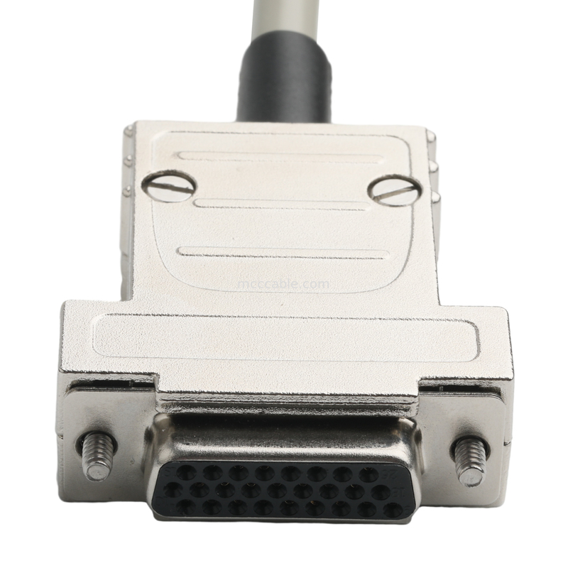 Hd D-Sub Untuk Mdr Plug Connector Cabel 14p*28 Awg Od 7.0mm Beige Pvc Jack