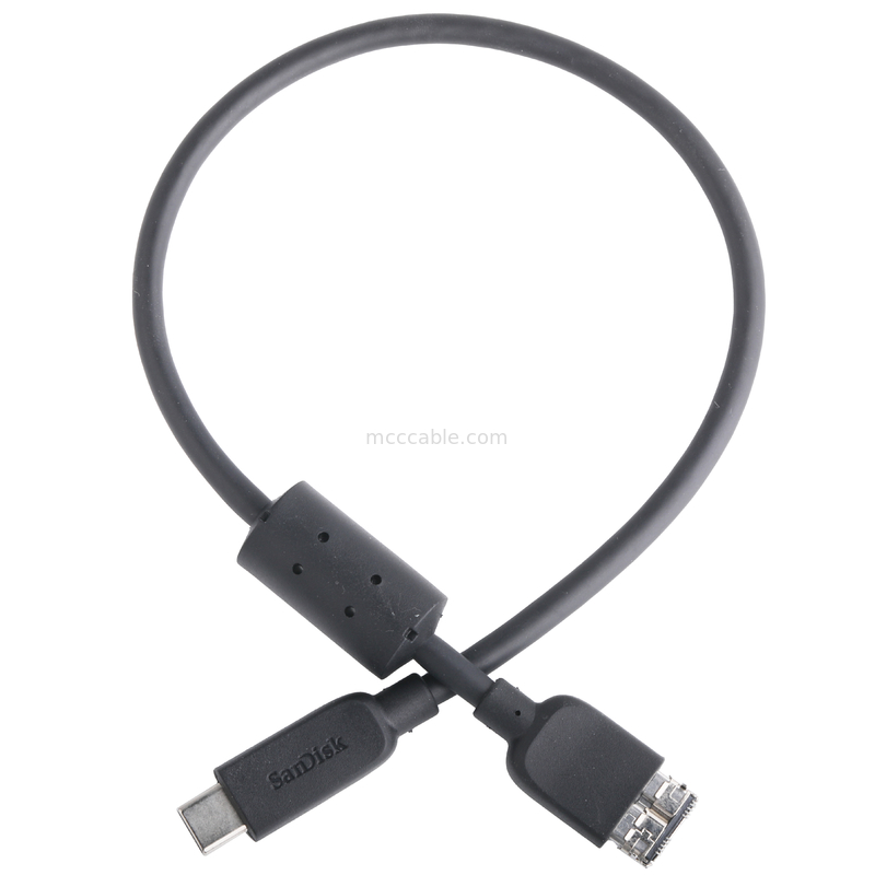 Rohs Eksternal Hard Drive Kabel USB-C Untuk Micro USB 3.1 Gen 2 10 Gbps Panjang Sesuai