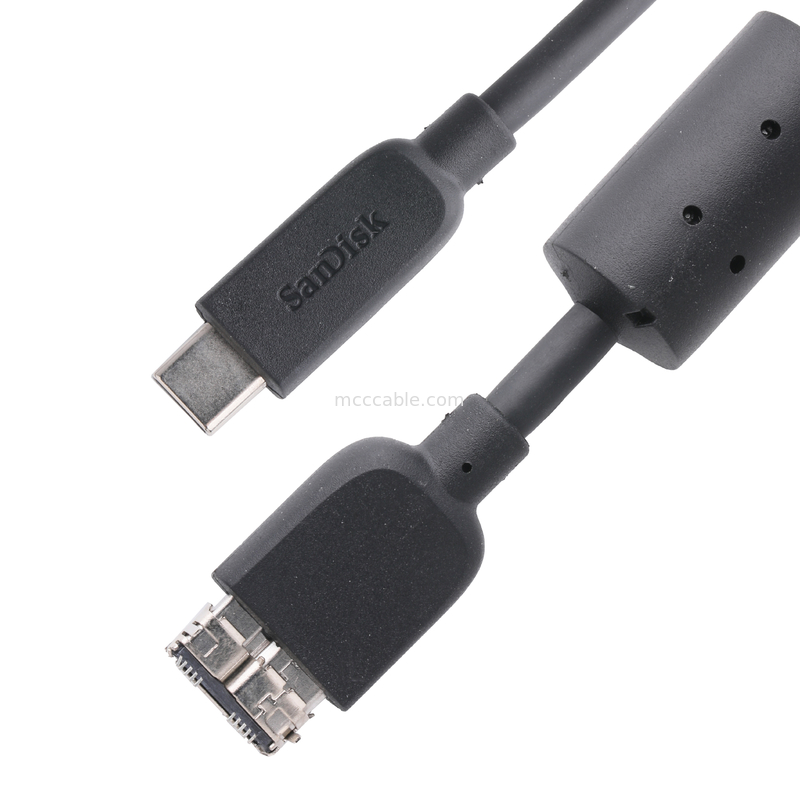 Rohs Eksternal Hard Drive Kabel USB-C Untuk Micro USB 3.1 Gen 2 10 Gbps Panjang Sesuai