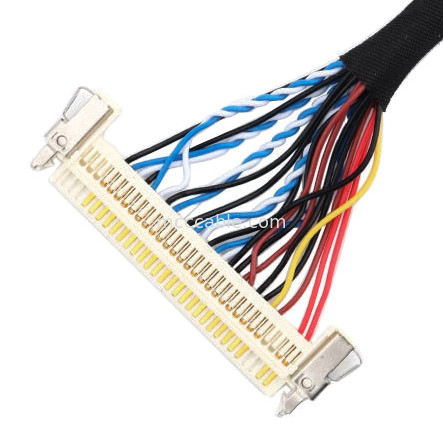 24pin MOLEX 504186-2400 30pin JAE FI-X30HL LCD LVDS Kabel Majelis Panjang kustomisasi