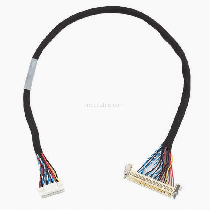 24pin MOLEX 504186-2400 30pin JAE FI-X30HL LCD LVDS Kabel Majelis Panjang kustomisasi