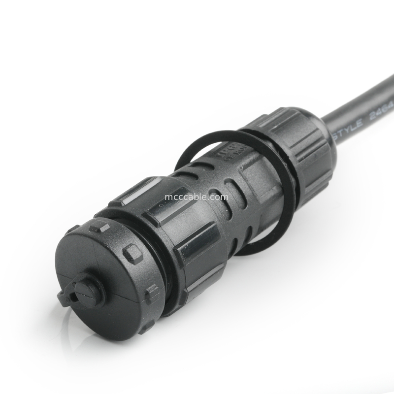 IP67 Waterproof Connector M16 Wanita Untuk SH1.0 9P UL 2464 28AWG*4PR+AEB Kabel ROHS
