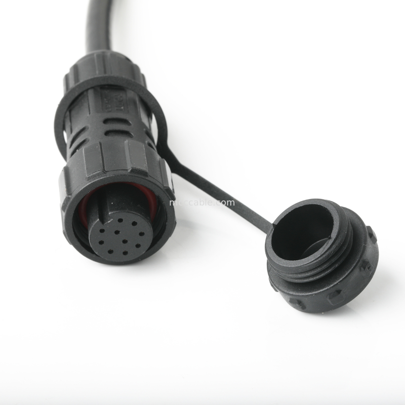 IP67 Waterproof Connector M16 Wanita Untuk SH1.0 9P UL 2464 28AWG*4PR+AEB Kabel ROHS