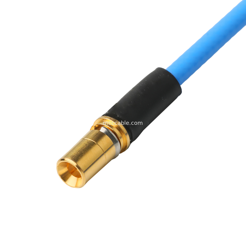 Konektor RF Low PIM Koaksial Kabel Fleksibel TFT-5G-402 Double Shielded Dengan Blue FEP Jacket