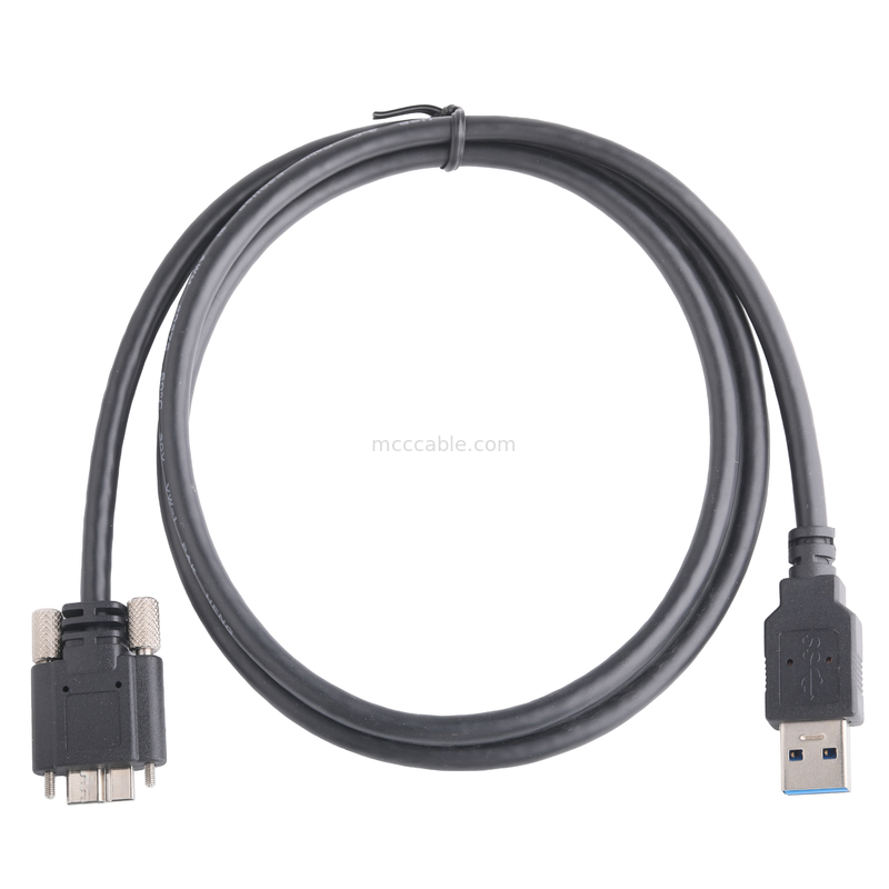 Hitam Warna 5gbps Usb 3.0 Ke Usb Micro B Panjang Kabel Pengisian Daya Sesuai Rohs