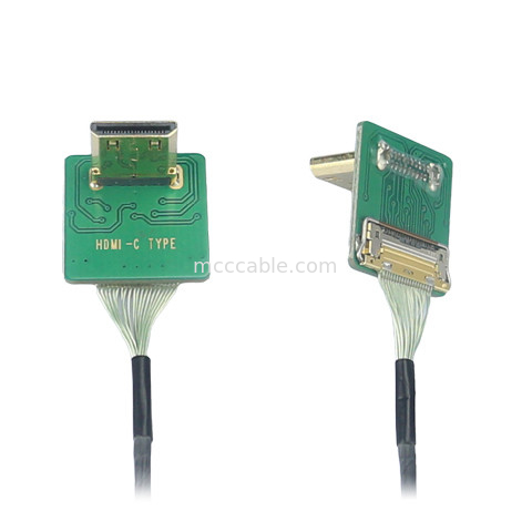Adaptor Kabel Mini Hdmi Elbow Head Hd Mini Hdmi-C2 To 20525-020E-02 To Board Side Connector pitch 0.4mm